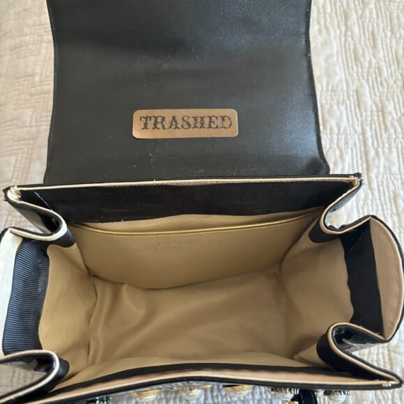 Absolutely Adorable Upcycled/Restored Embellished Little Black Evening Bag - Picture 8 of 8